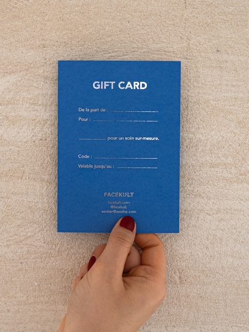 Cartes cadeau à recevoir par courrier